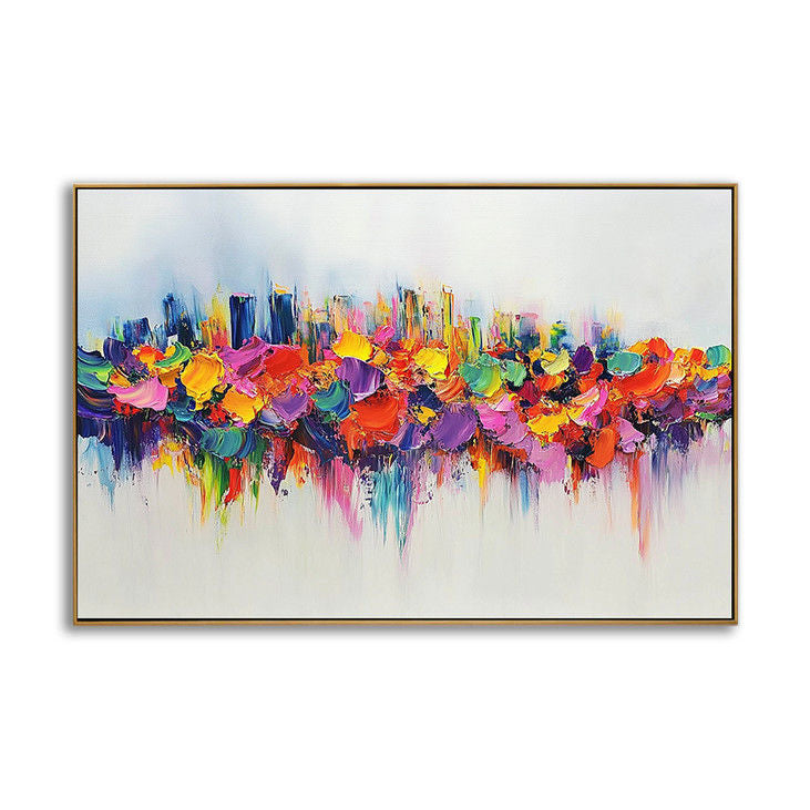 Abstract Colorful Cityscape Canvas Art #YX104