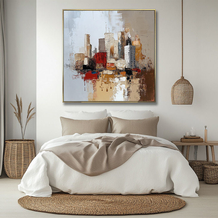 Abstract Hand Painted Cityscape #YX20