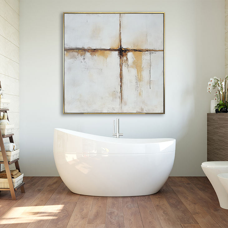 Neutral Tones Abstract Art #YX152