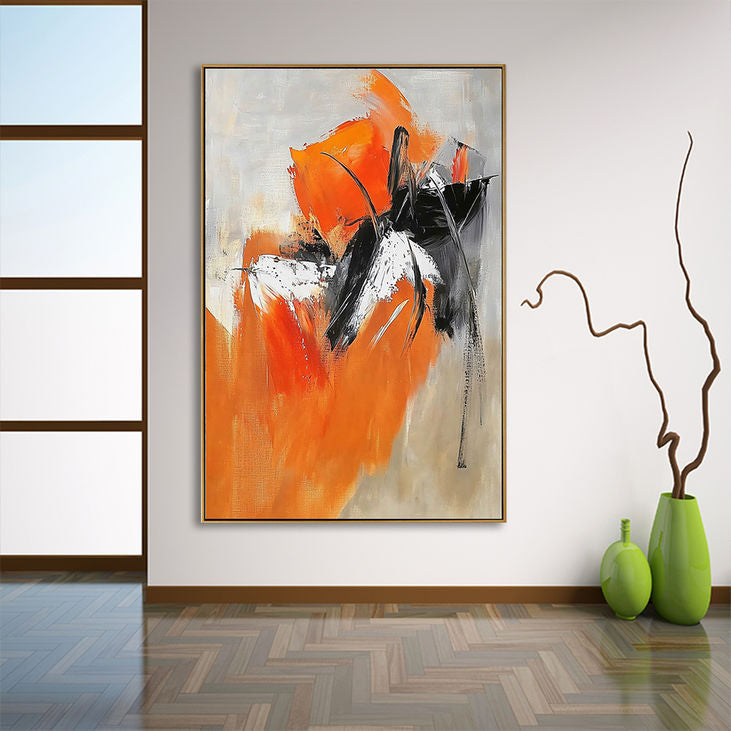 Hand - Painted Modern Abstract Canvas # YX174