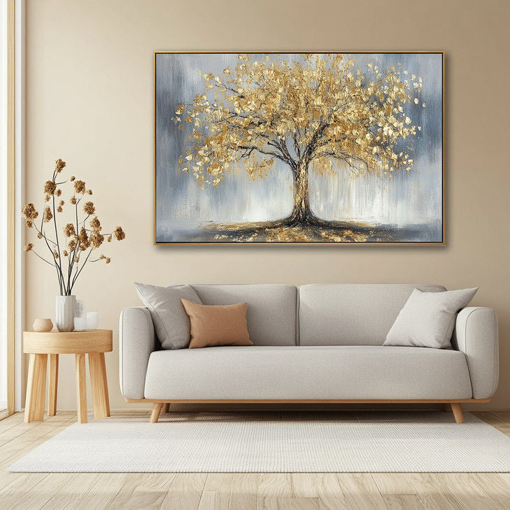 Hand Painted Golden Tree Canvas #YX121