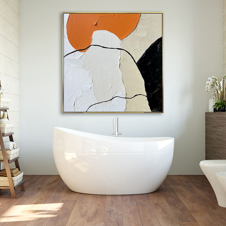 Modern Minimalist Abstract Textured Wall Art #YX156