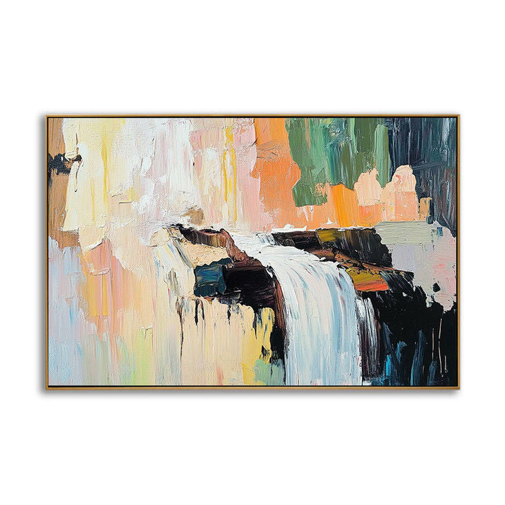 Abstract Waterfall Landscape Canvas Art #YX101