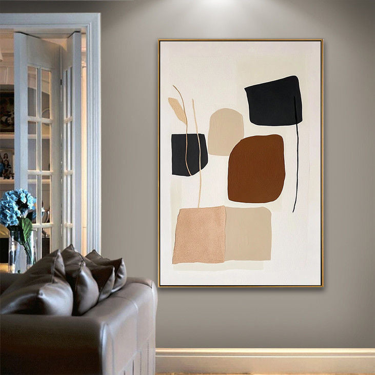 Minimalist Abstract Shapes Canvas Art #YX93