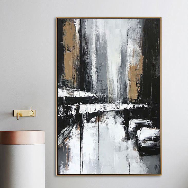 Black, White & Beige Wall Art #YX176