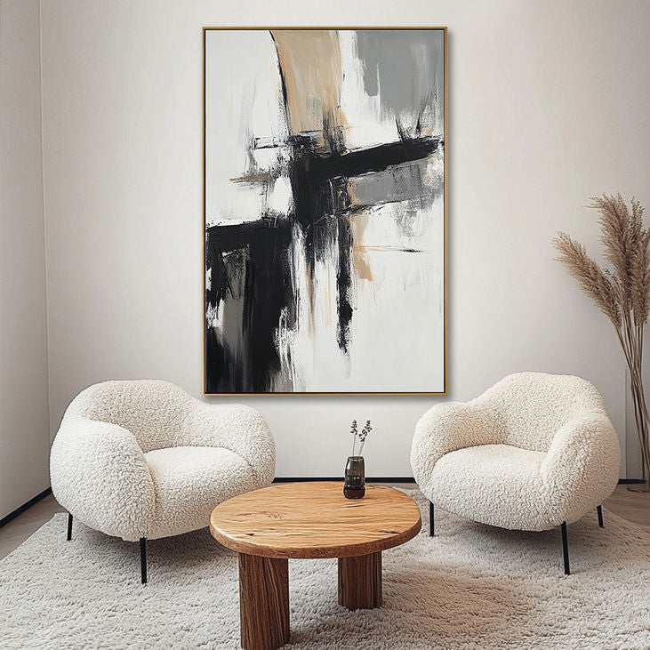 Contemporary Abstract: Neutral Tones for Modern Interiors #YX175