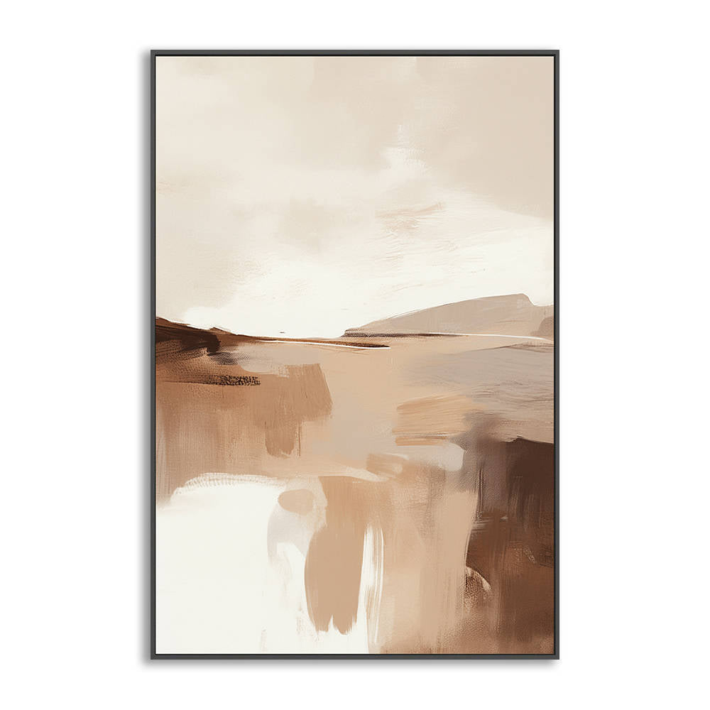 Abstract Beige Landscape Hand Painted Canvas #YX315