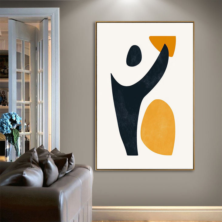 Minimalist Black & Orange Wall Decor #YX178