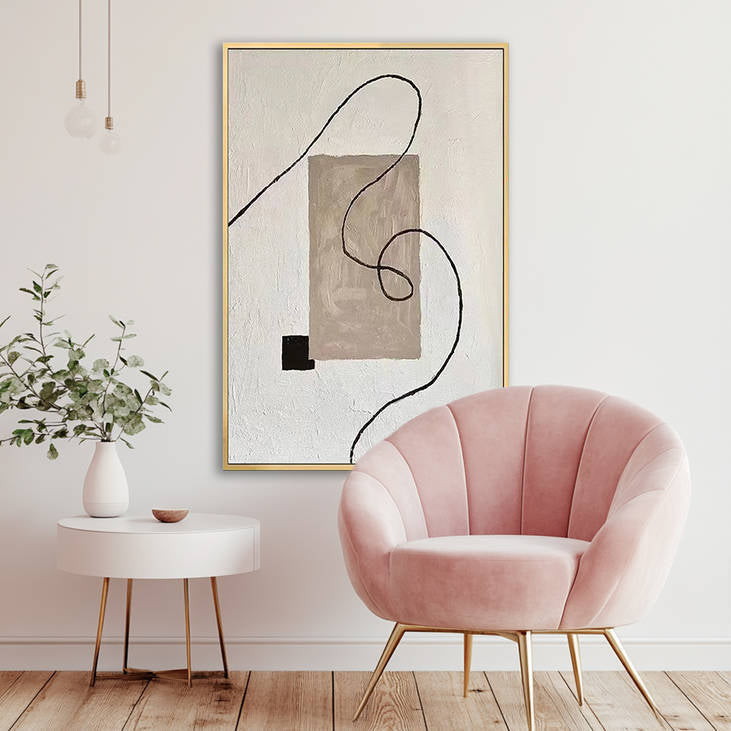 Hand Painted Abstract Decor Art #YX504