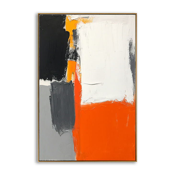 Hand Painted Color Block Canvas: Modern Minimalist Decor #YX190
