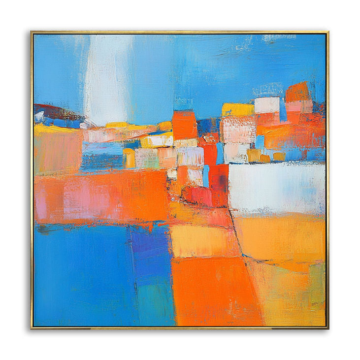 Bright City Vistas: Abstract Geometric Art #YX159