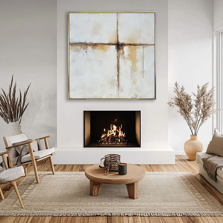 Neutral Tones Abstract Art #YX152