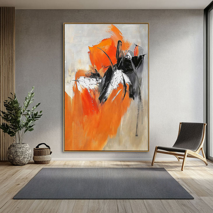 Hand - Painted Modern Abstract Canvas # YX174