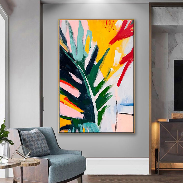 Palm Leaf & Bright Hue Decor #YX185