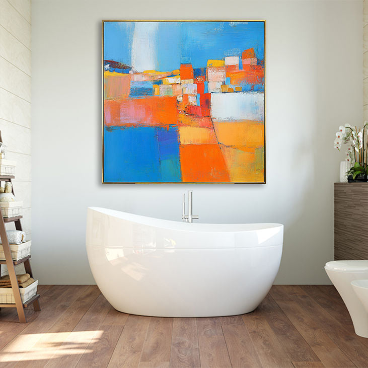 Bright City Vistas: Abstract Geometric Art #YX159