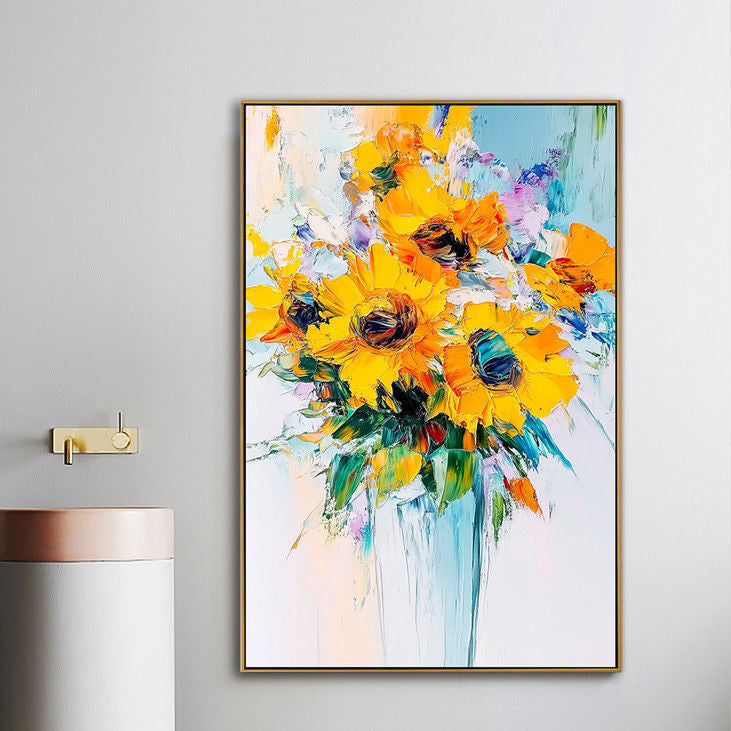 Vibrant Floral Bouquet Canvas Art #YX92