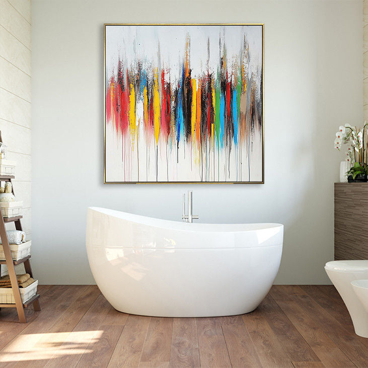 Colorful Drip Abstract Canvas Art #YX137