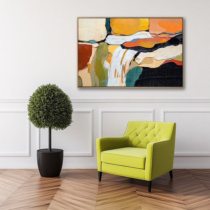 Vibrant Abstract Impasto Art #YX117