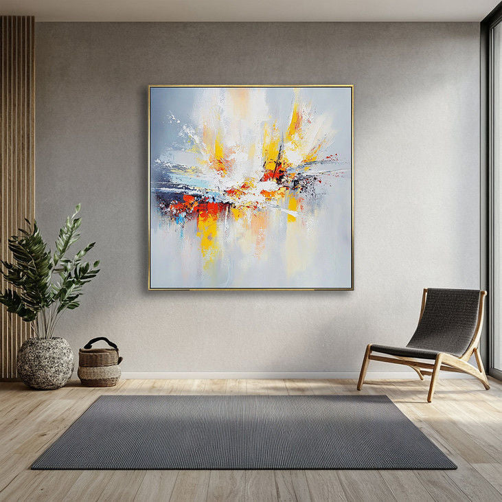 Abstract Splash Wall Art Colorful Modern Canvas Decor #YX30