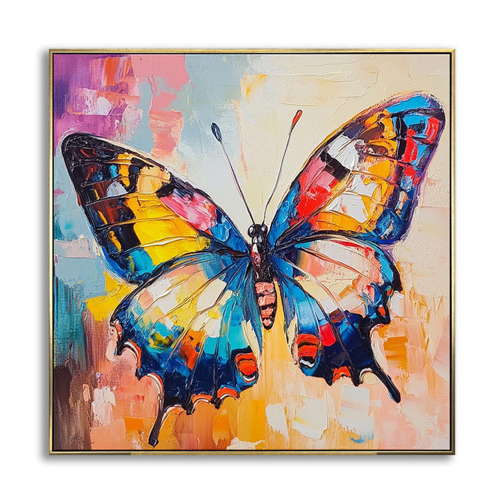 Hand Painted Colorful Butterfly Canvas #YX33