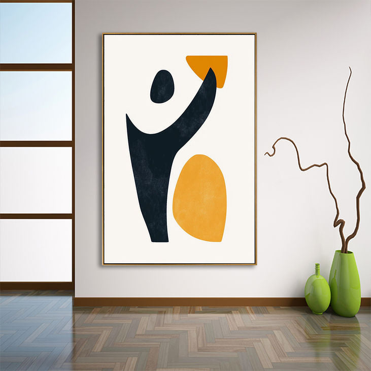 Minimalist Black & Orange Wall Decor #YX178