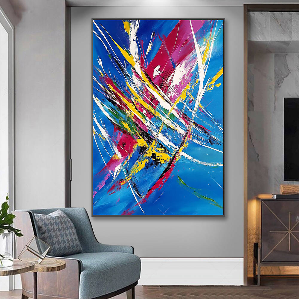 Abstract Hand Painted Canvas Art #YX317