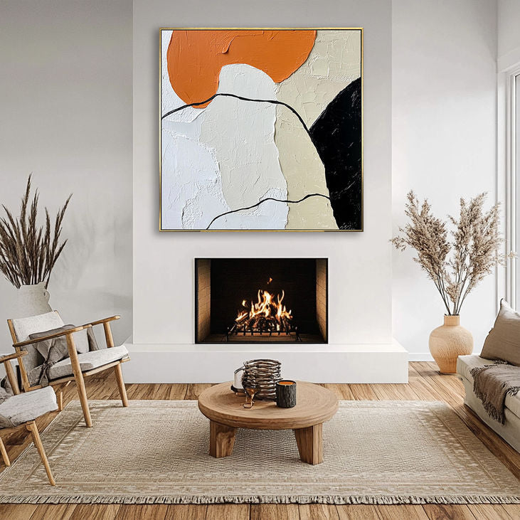 Modern Minimalist Abstract Textured Wall Art #YX156