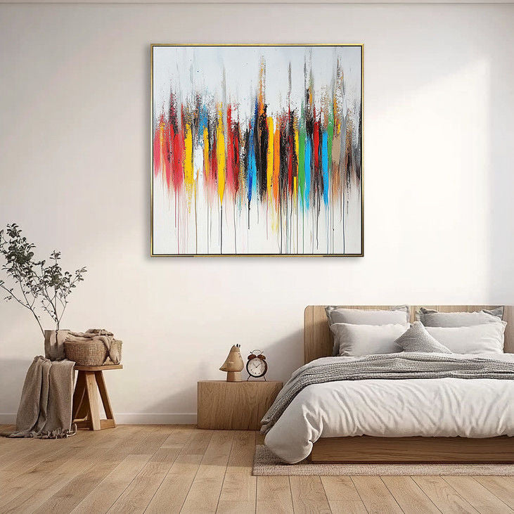 Colorful Drip Abstract Canvas Art #YX137