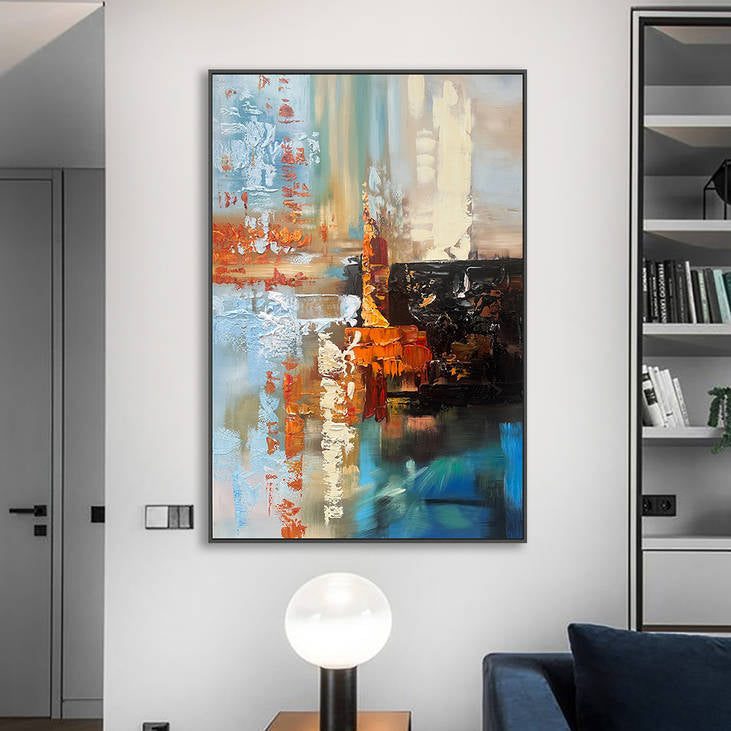 Hand - Painted Modern Abstract Canvas #YX217