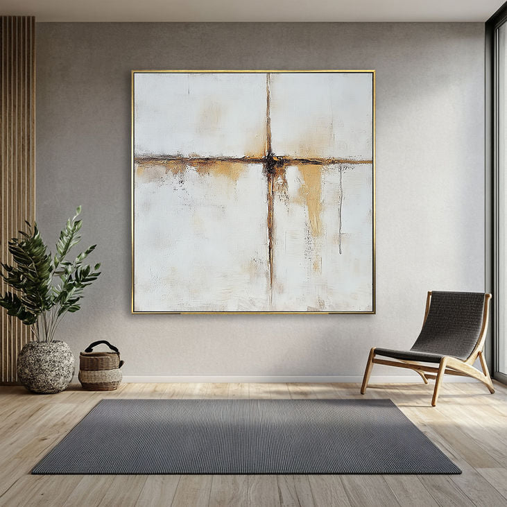Neutral Tones Abstract Art #YX152
