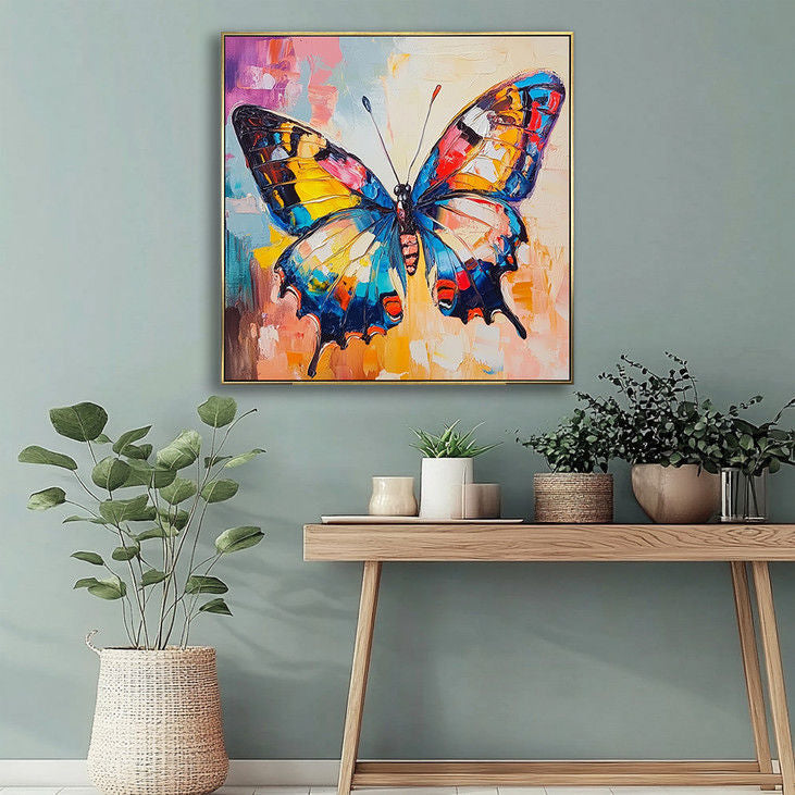 Hand Painted Colorful Butterfly Canvas #YX33