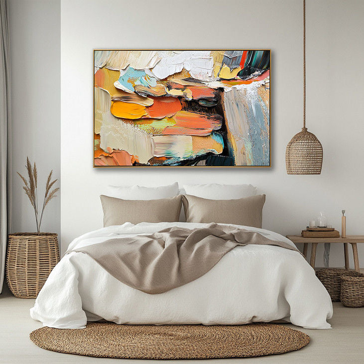 Hand Painted Textured Abstract Canvas #YX116