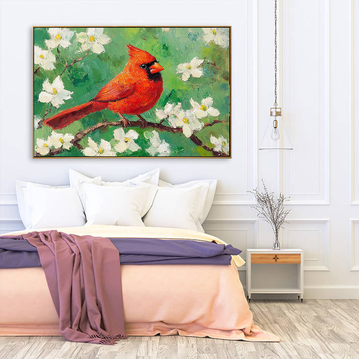 Cardinal Bird & Blossoms Art #YX206