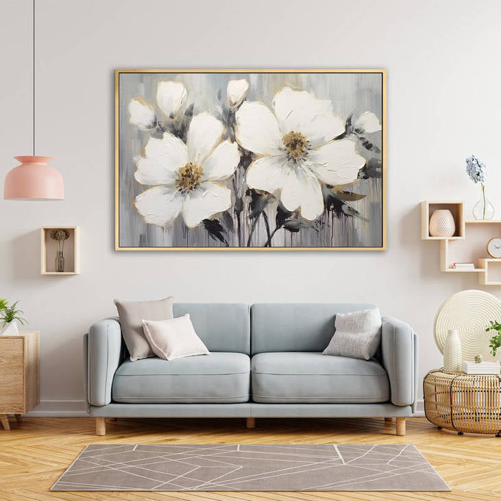Gray Toned Floral Art #VA71