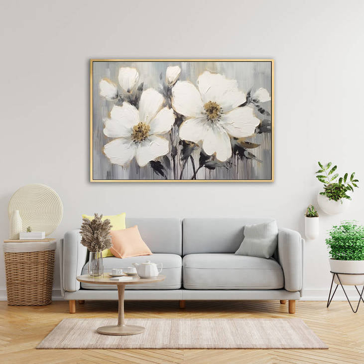 Gray Toned Floral Art #VA71