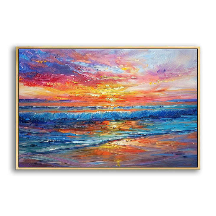 Hand Painted Seaside Sunset #VA310