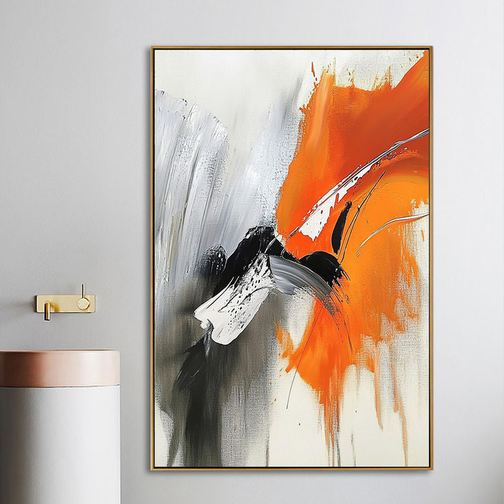 Modern Expressive Brushstroke Abstract Stylish Home Decor # YX173