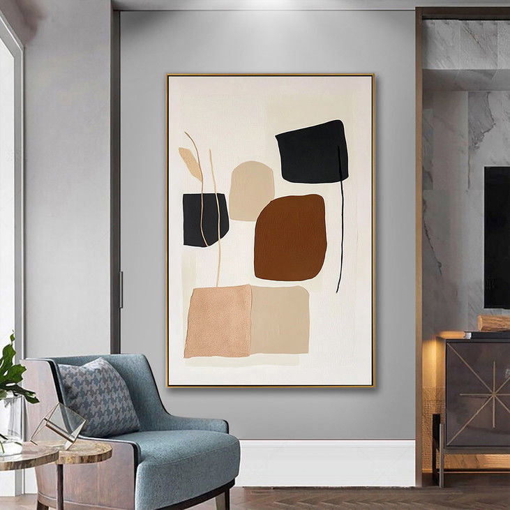 Minimalist Abstract Shapes Canvas Art #YX93