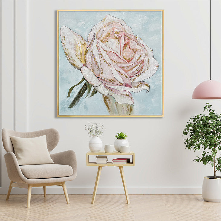 Romantic Pink Rose Wall Art #YX354