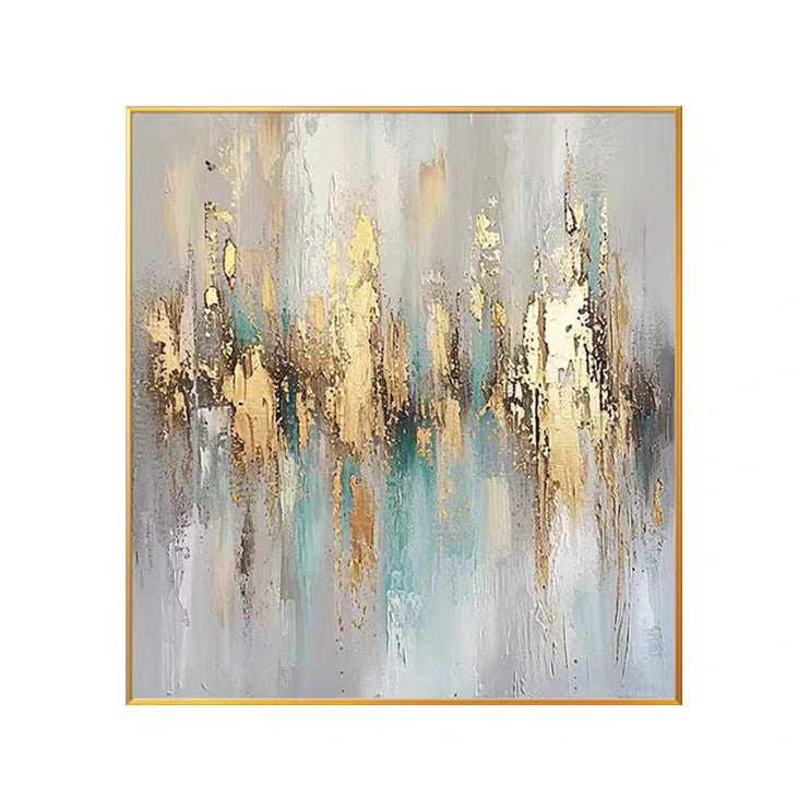 Textured Gold Foil Abstract Art #YX323