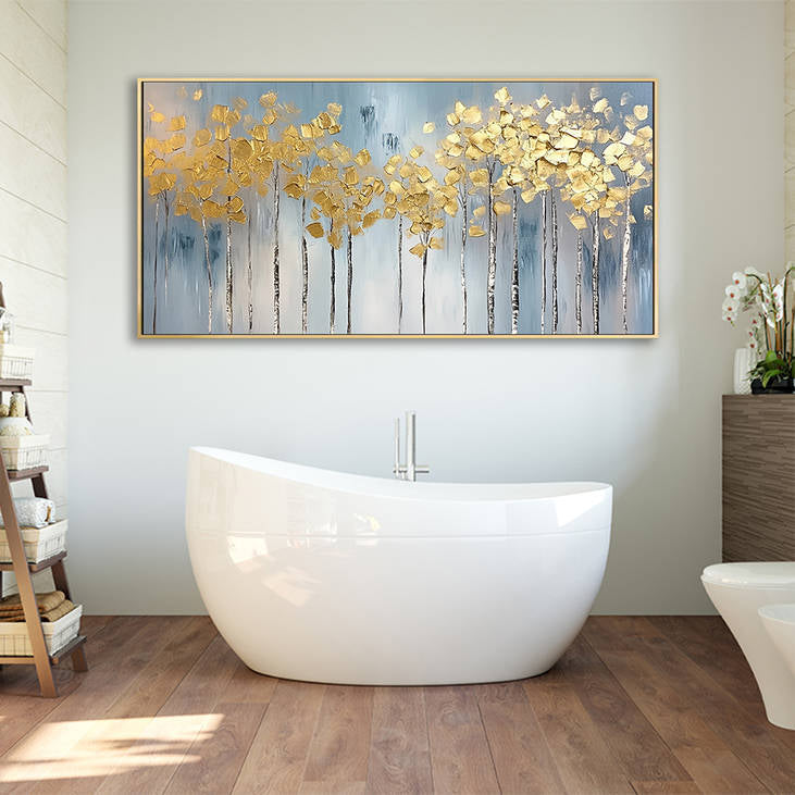 Modern Golden Birch Art #YX213