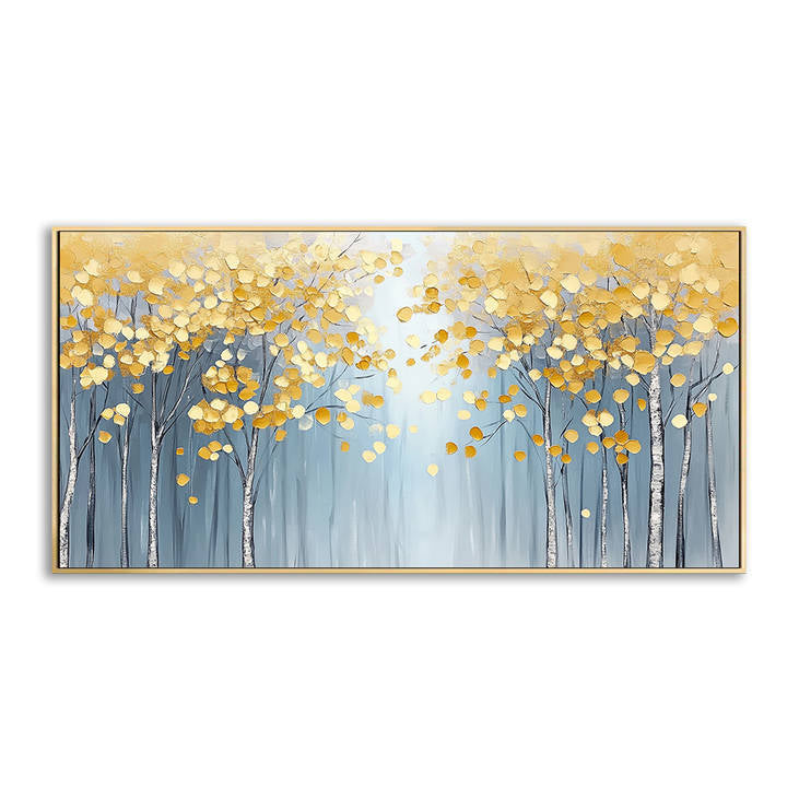 Abstract Golden Tree Canvas #YX209