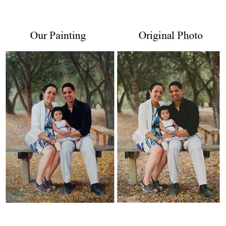 Personalized Hand-Painted Oil Painting from Photo - Custom Art for Family, Pet, Landscape, Home, Car | Perfect Gift