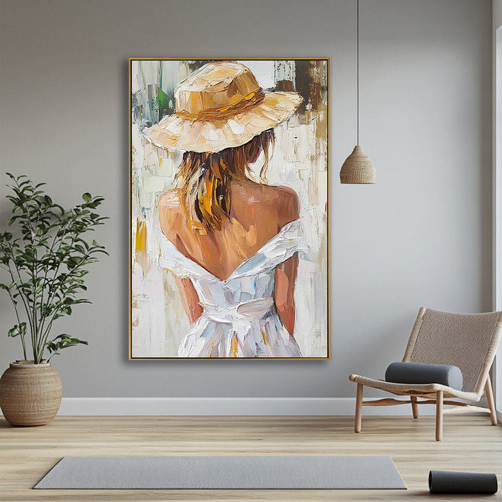 Modern Impressionist Woman Portrait #YX49