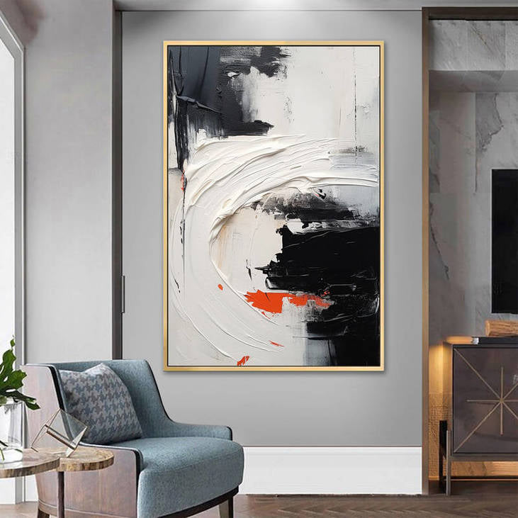 Textured Black and White Canvas #VA42
