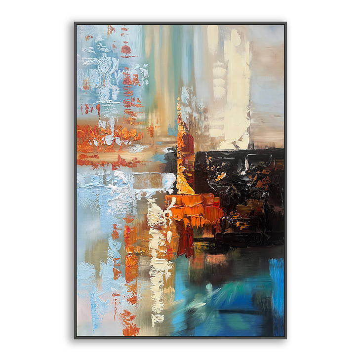 Hand - Painted Modern Abstract Canvas #YX217