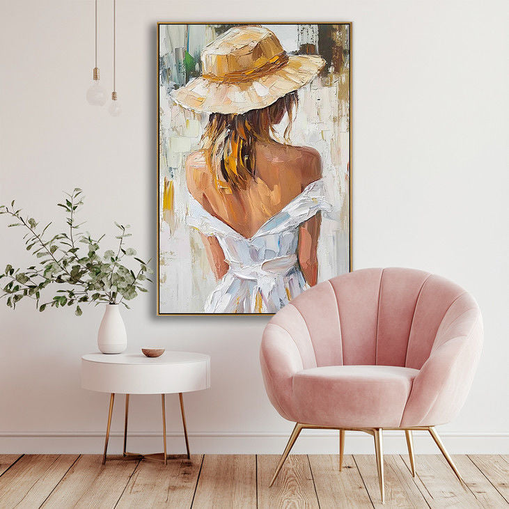 Modern Impressionist Woman Portrait #YX49