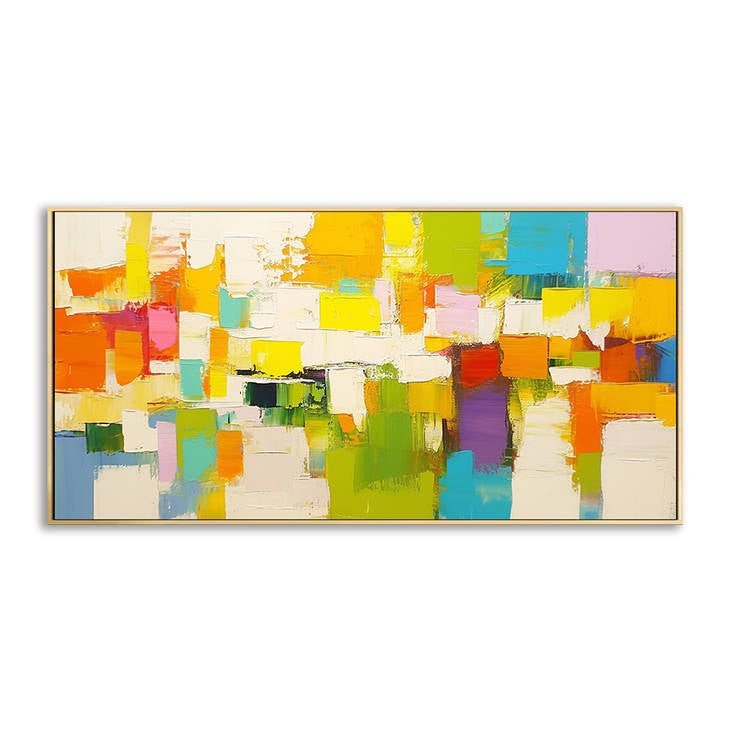 Hand Painted Color Block Art #YX210