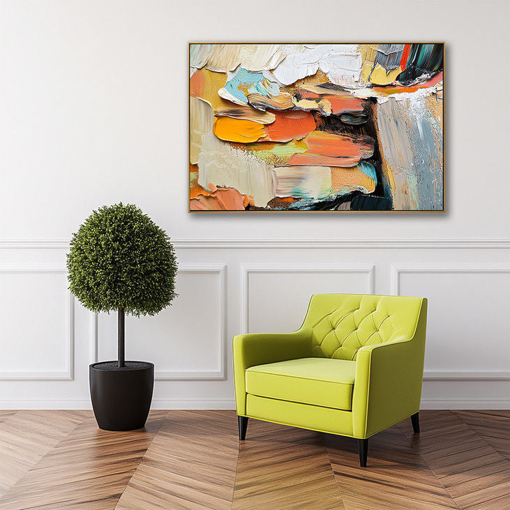 Hand Painted Textured Abstract Canvas #YX116