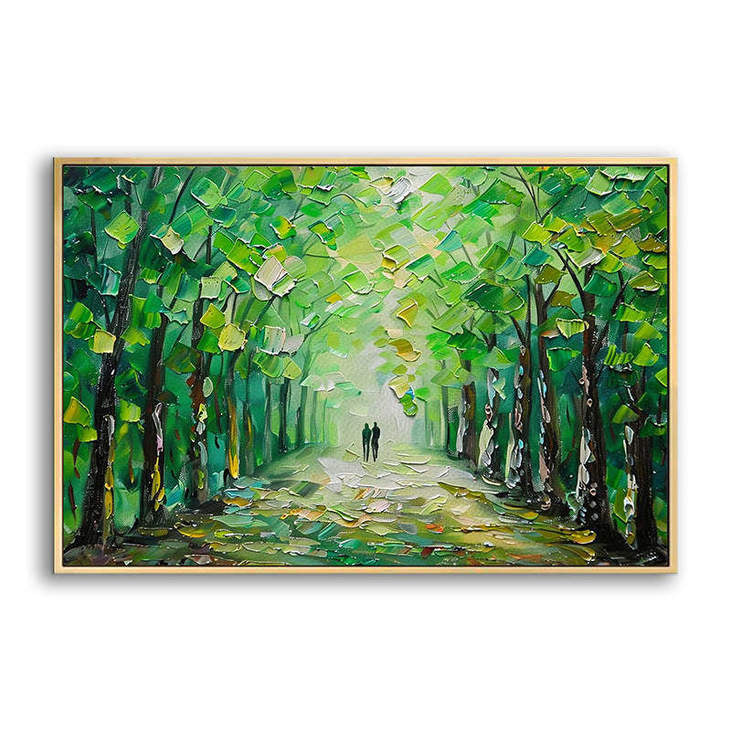 Hand Painted Forest Path Canvas Art #VA312